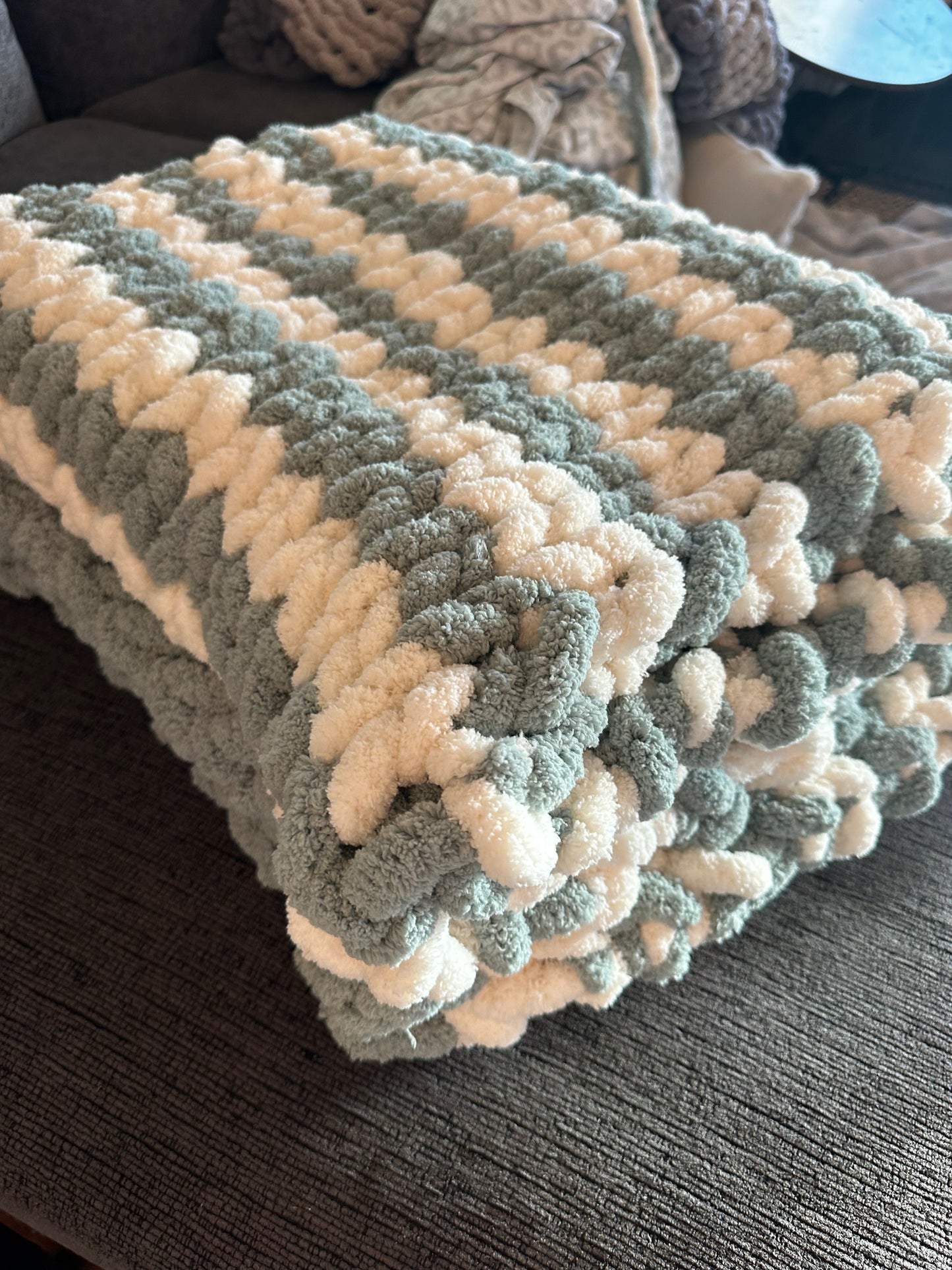 Hand Knitted Chunky Blankets