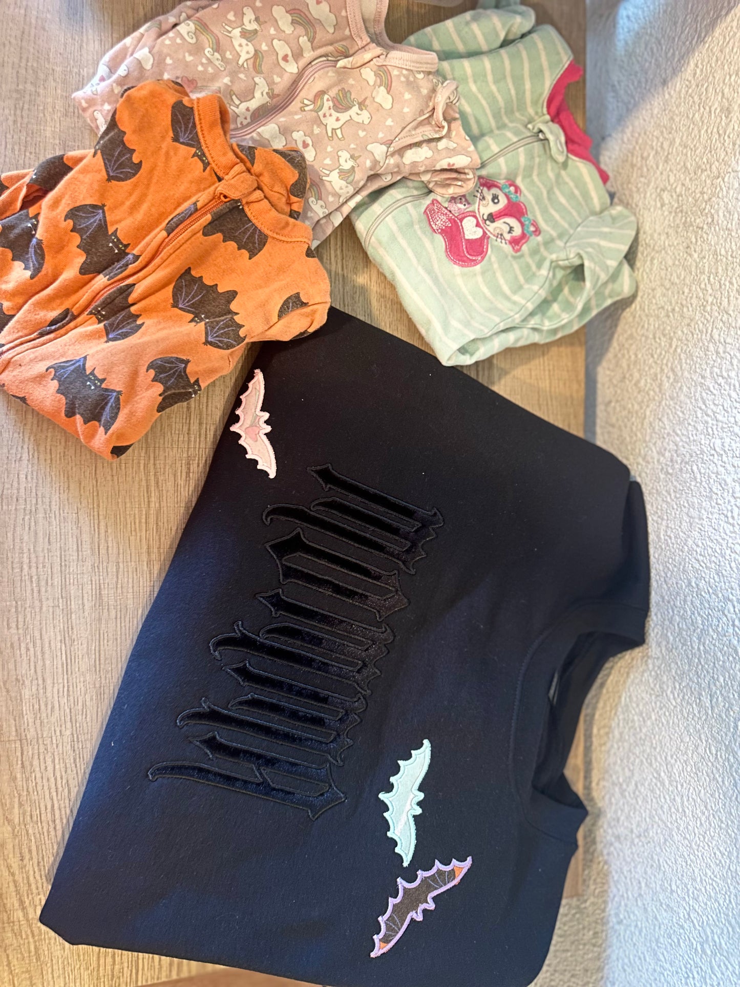 Custom velvet appliqué