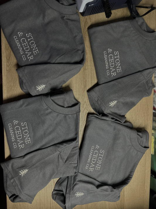 Logo Tshirt Embroidery 2-$30