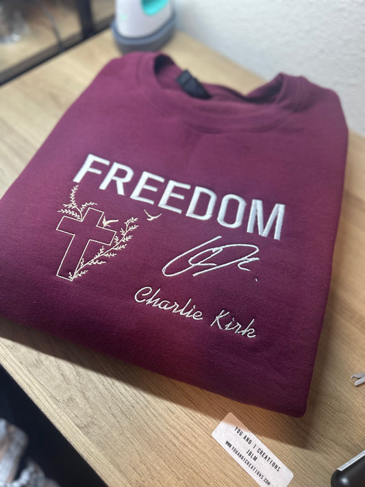 Faith- non-profit Embroidered Crewneck.