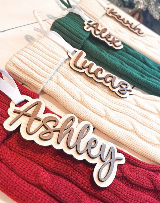 Laser Cut Stocking Tags