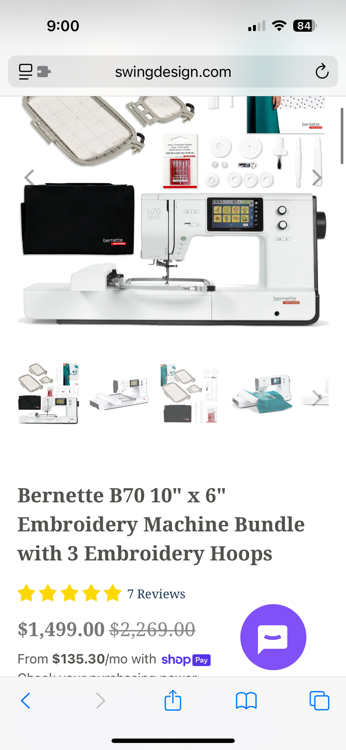 B70 embroidery machine